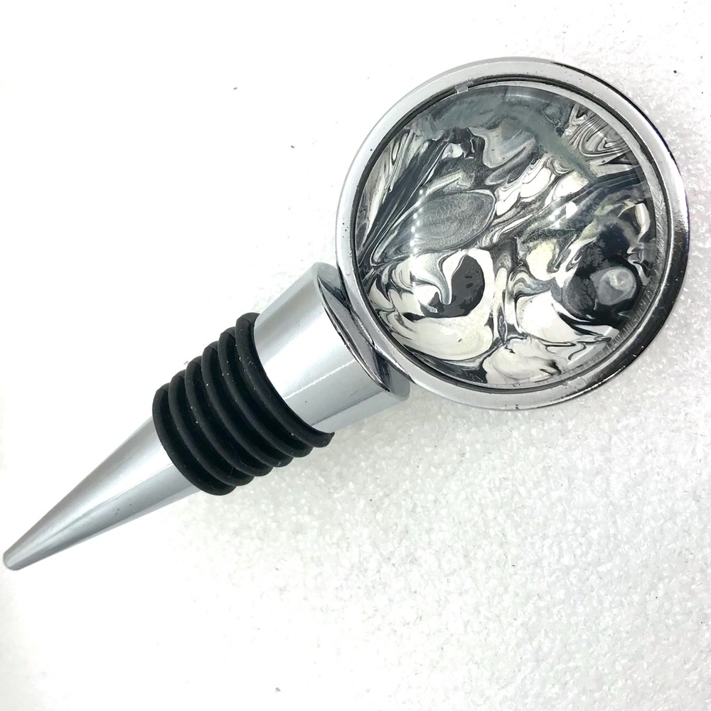 Wine bottle stopper handmade glass dome 36